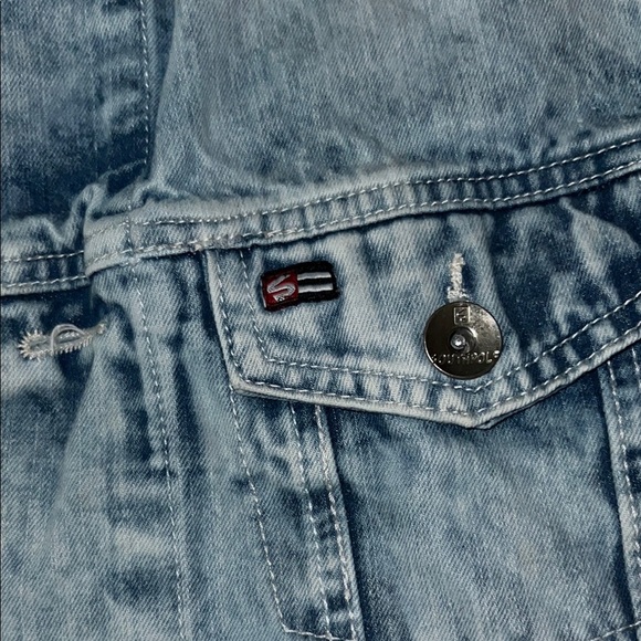 South Pole Blue‎ Denim Vest Classic Distressed - Picture 6 of 16